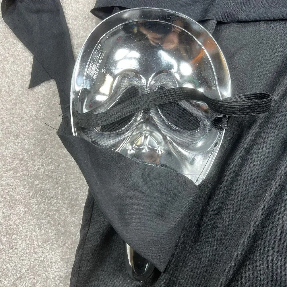 Spirit Halloween Ghost Face Chrome Edition Child Sz Large 12-14 New Rare Costume